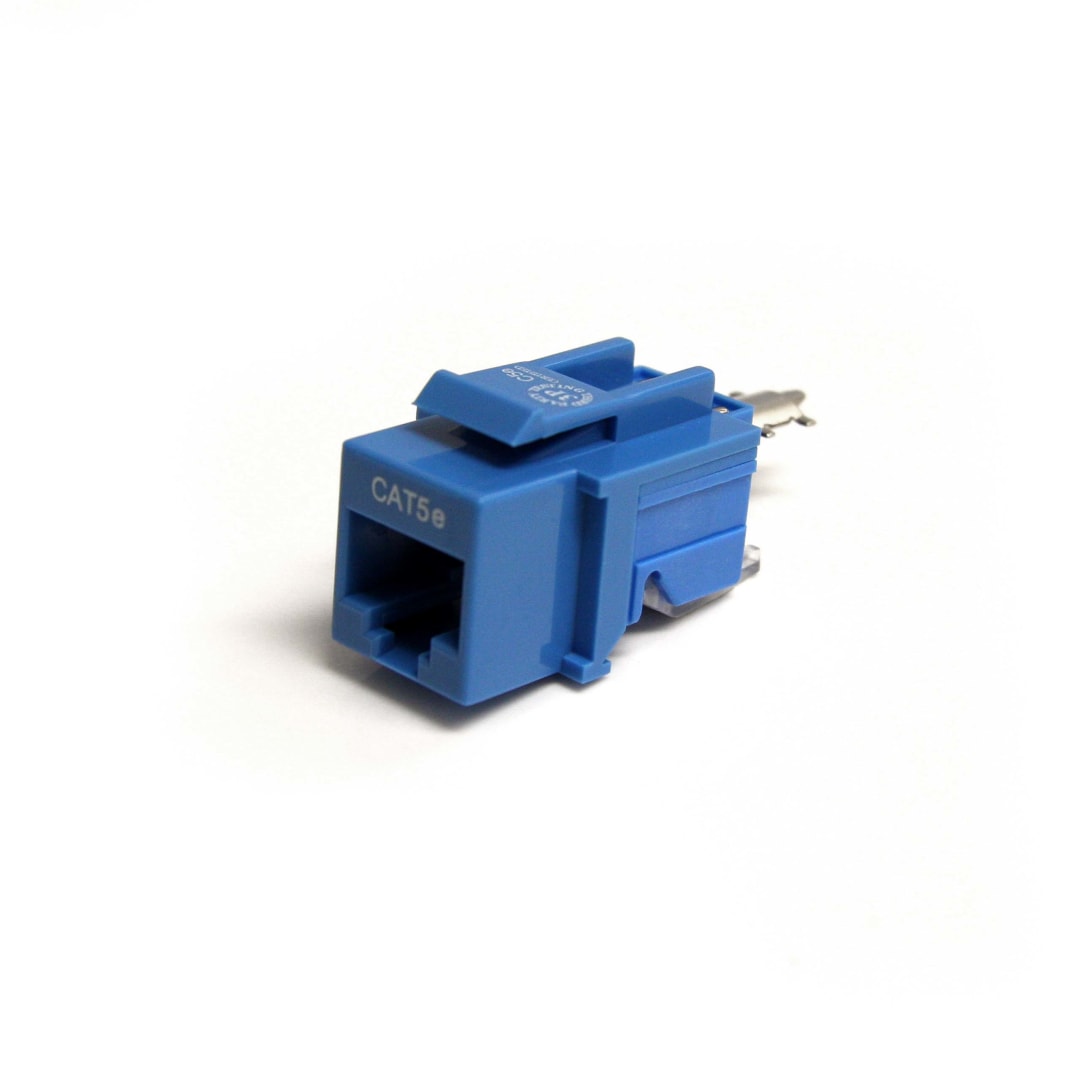 Toolless Type Cat5 Keystone Jack - Blue