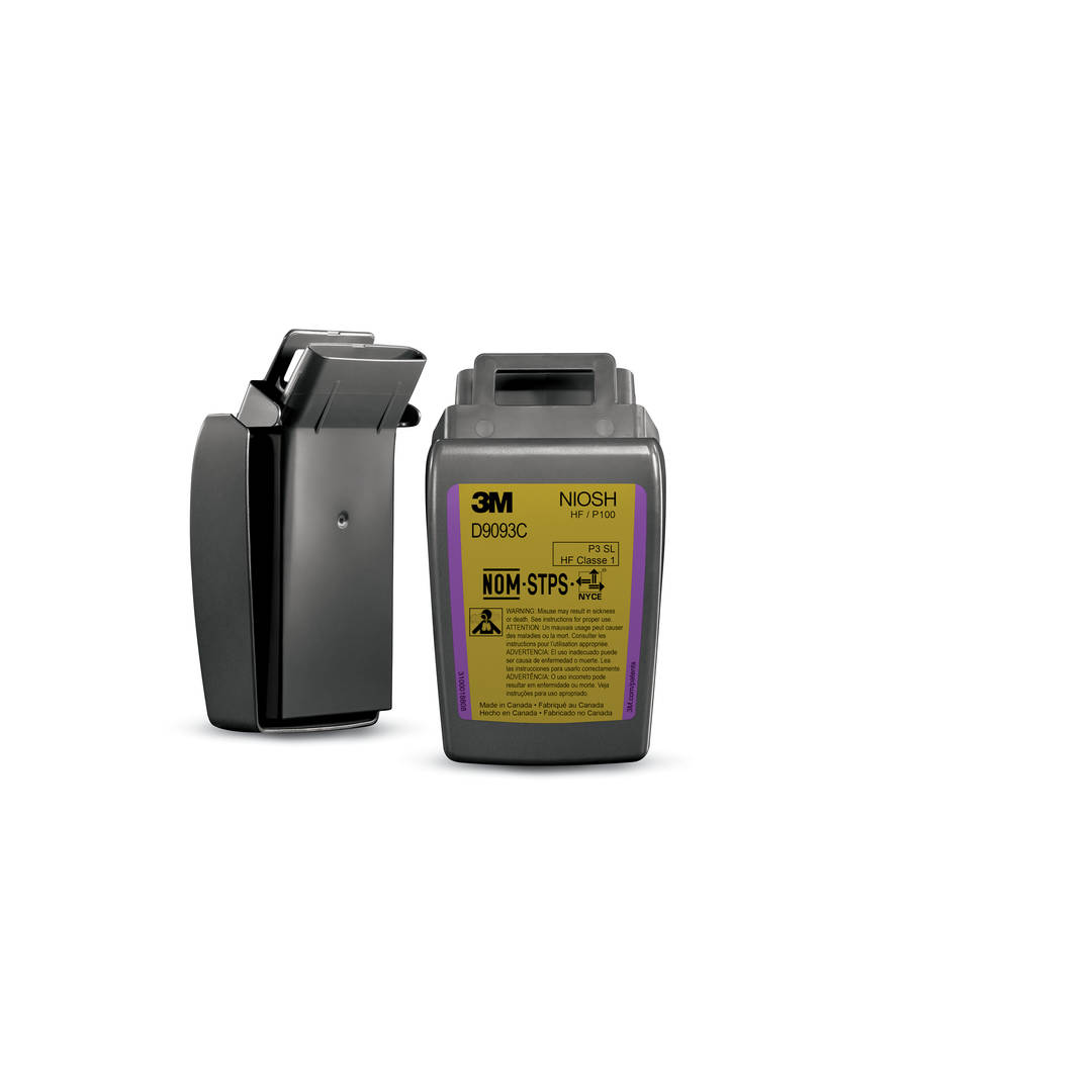 Filtro para Particulados 3M™ Secure Click™ D9093C P100, Alívio de níveis incômodos de vapores orgânicos e gases ácidos e Fluoreto de Hidrogênio, 60 Unidades/Embalagem