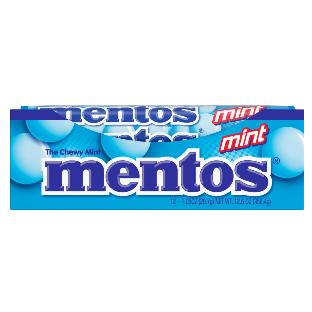 Mentos Chewy Mints Mint 11 pc Single Rolls - 12 Pack