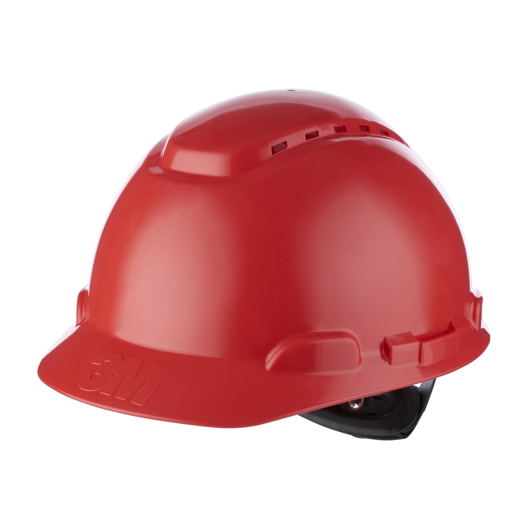 3M™ Sert Başlık, Mandallı, Havalandırmalı, Plastik Ter Bantlı, Kırmızı, H700N-RD