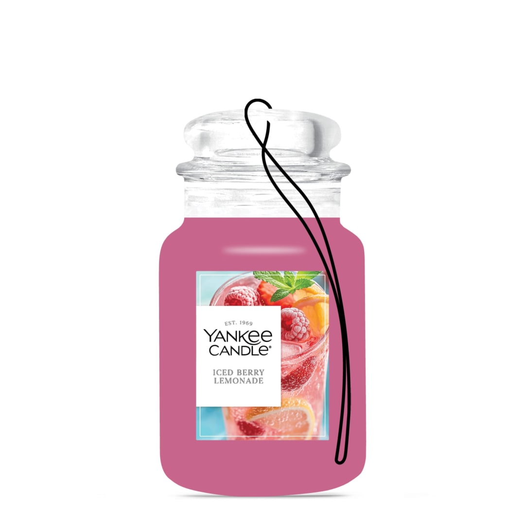 Yankee Candle Iced Berry Lemonade, Car Jar® with up to Enjoy up to 30 Days of Continuous Fragrance