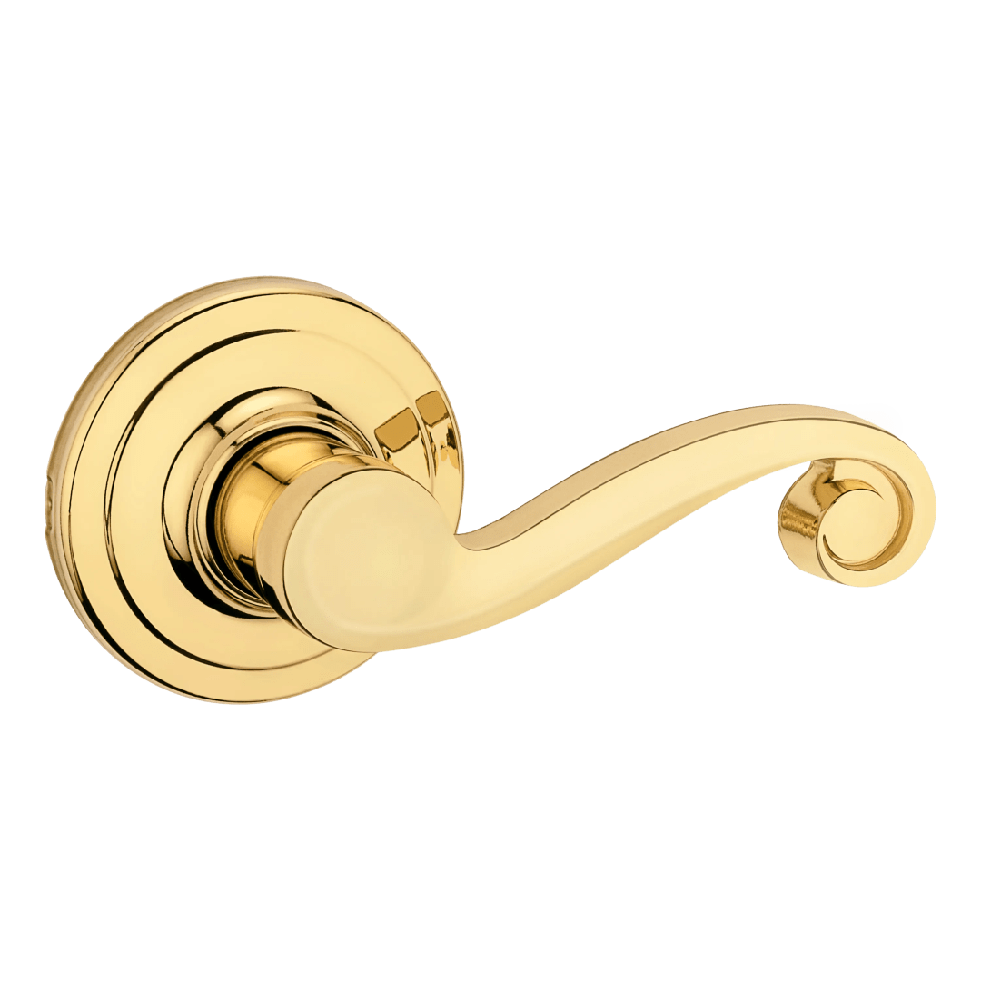 Lido Polished Brass Hall Closet Bedroom Passage Door Handle