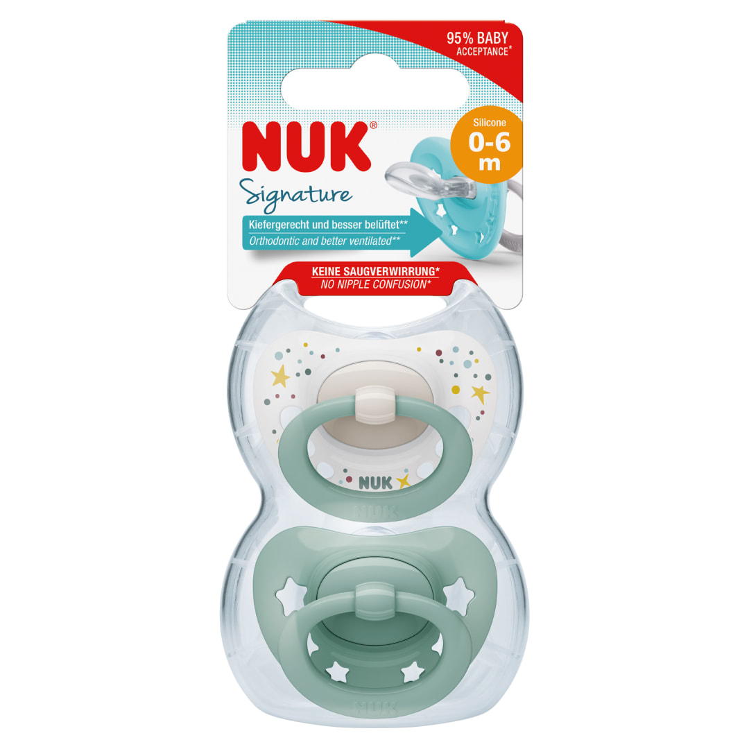 NUK SOOTHER SIGNATURE SIL S1 2/BOX