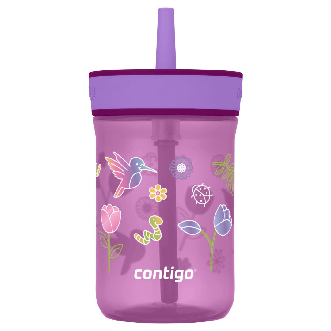 Contigo® Kids’ Leighton Straw Tumbler with Spill-Proof Leak-Proof Lid, 14oz.