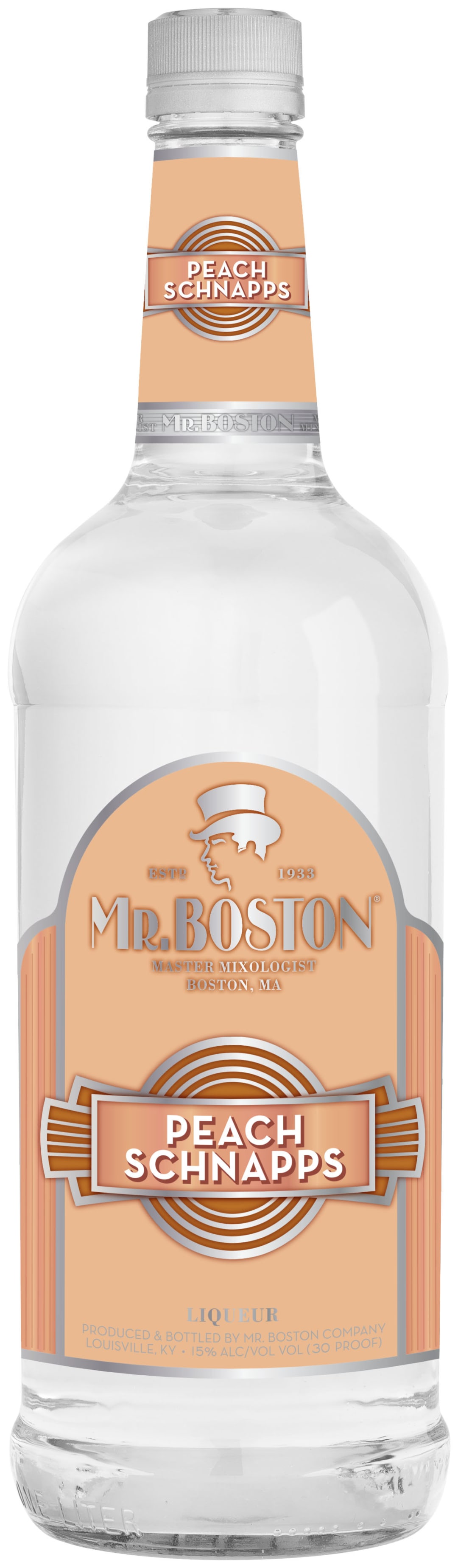 Mr. Boston Peach Schnapps Liqueur 1l 30 Proof