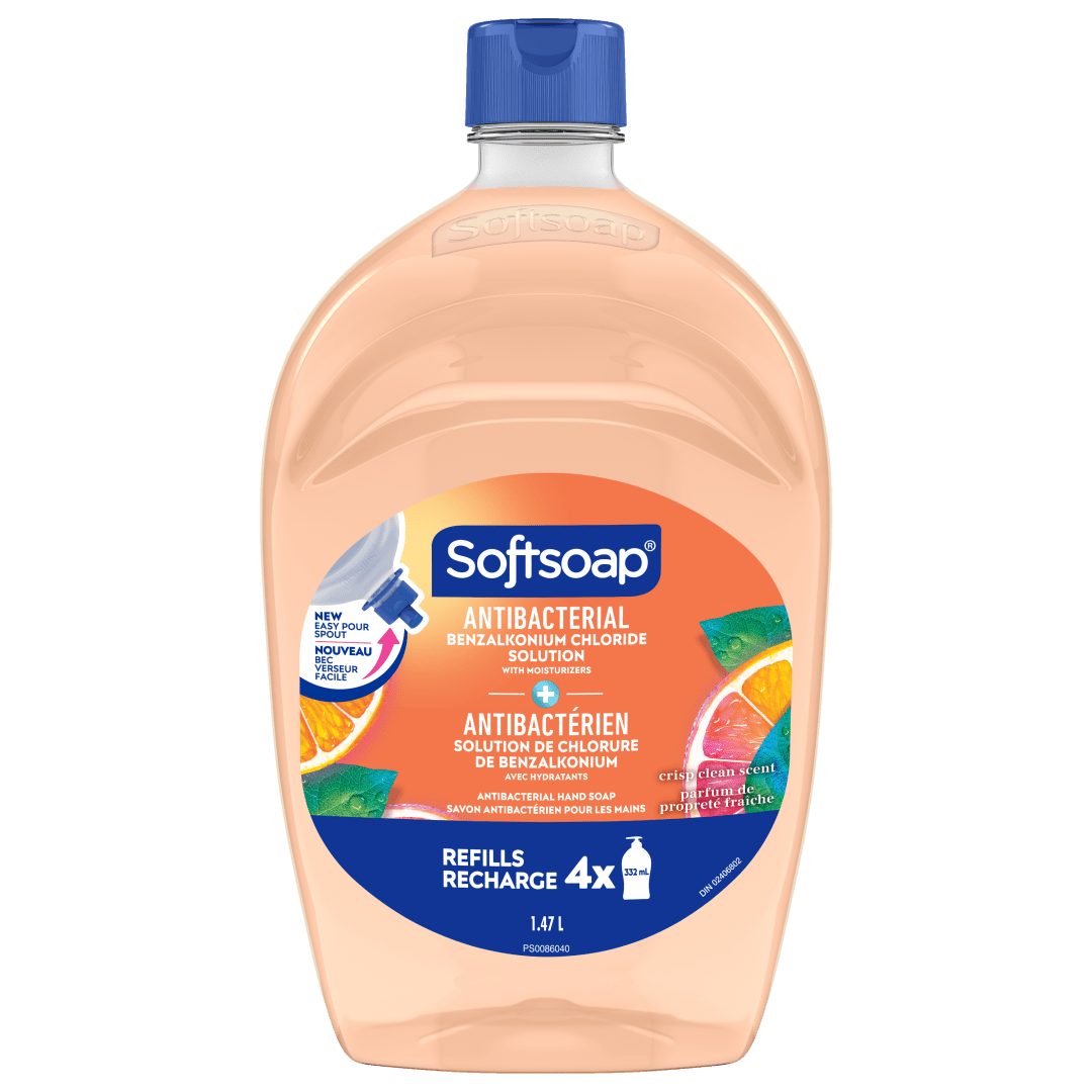 Softsoap Antibacterial Liquid Hand Soap Refill, Crisp Clean - 1.47 L