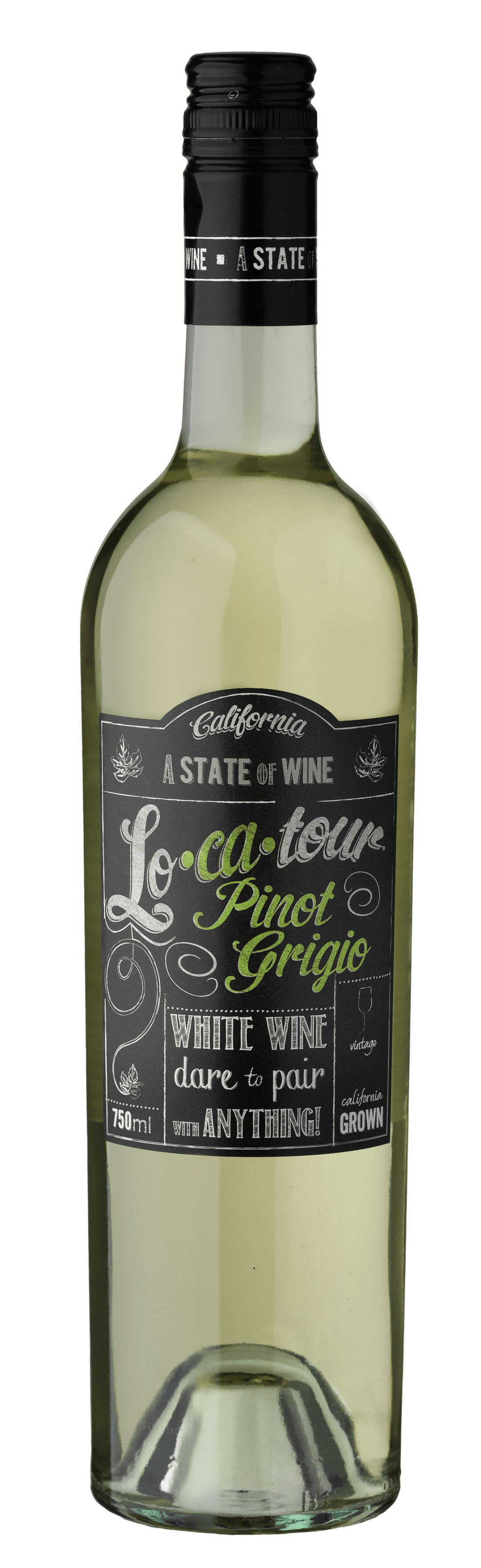 Locatour Pinot Grigio, California, White Wine, 750mL
