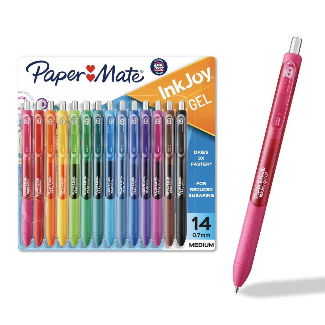 Paper Mate® InkJoy® Pens, Gel Pens, Medium Point (0.7 mm), Assorted, 14 Count