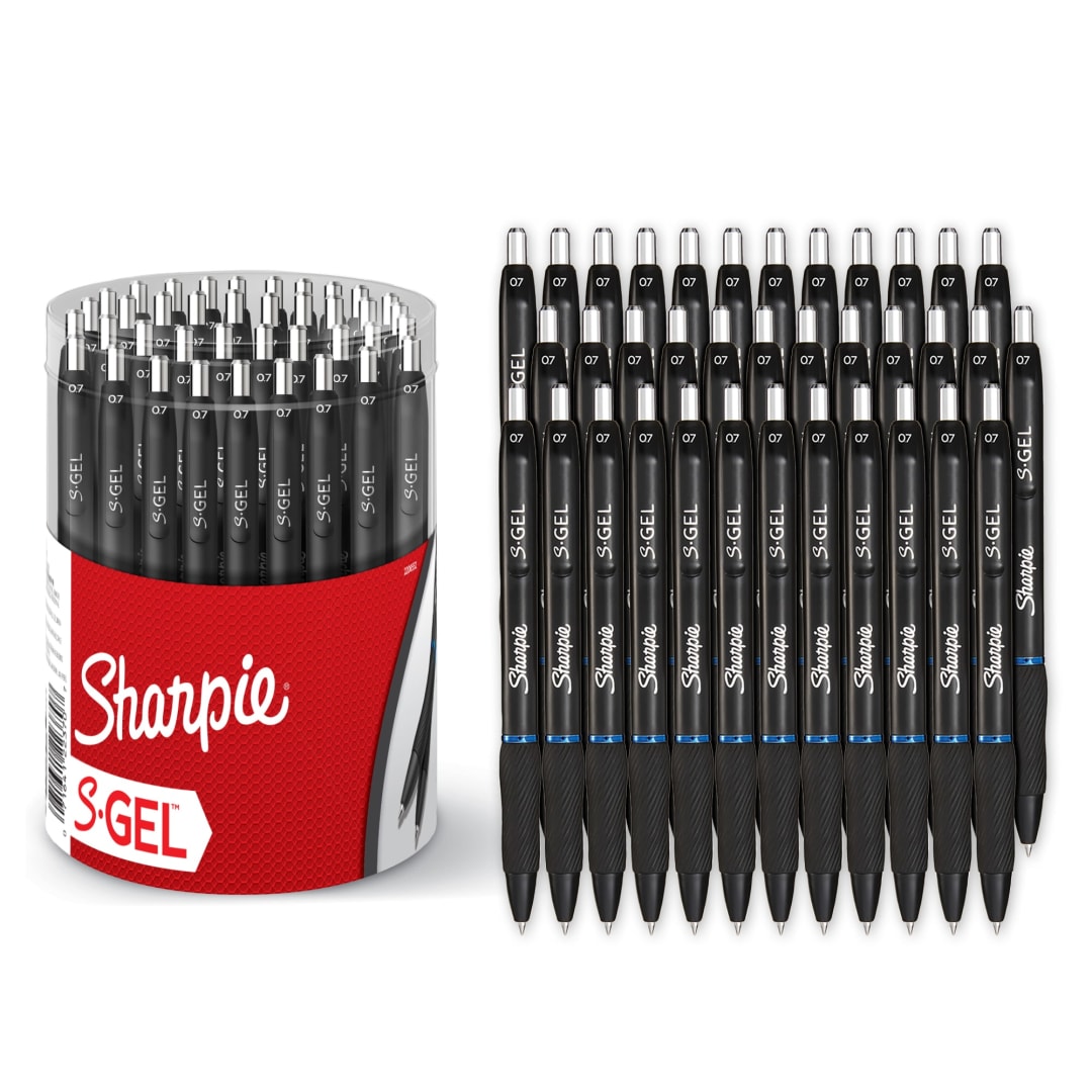 Sharpie® S-Gel Pens, Gel Pens, Medium Point (0.7mm), Blue Ink Gel Pen, 36 Count
