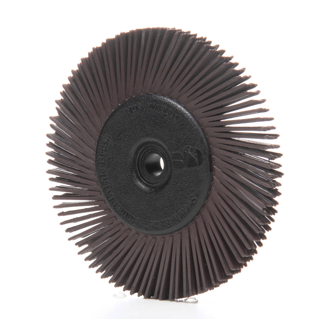 Escova Bristle™ Scotch-Brite™ Radial – Diâmetro de 152,4 mm, Grão 36, Marrom = cerdas grossas