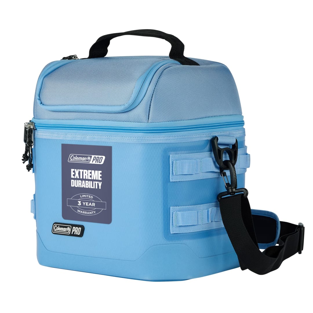 Coleman Pro 16-Can Premium Soft Cooler Lunchbox, Fully Insulated Lid & Body Stays Cold up to 30 Hours, Great for Camping, Tailgating, Parties, Sports, Concerts, Lunches & More