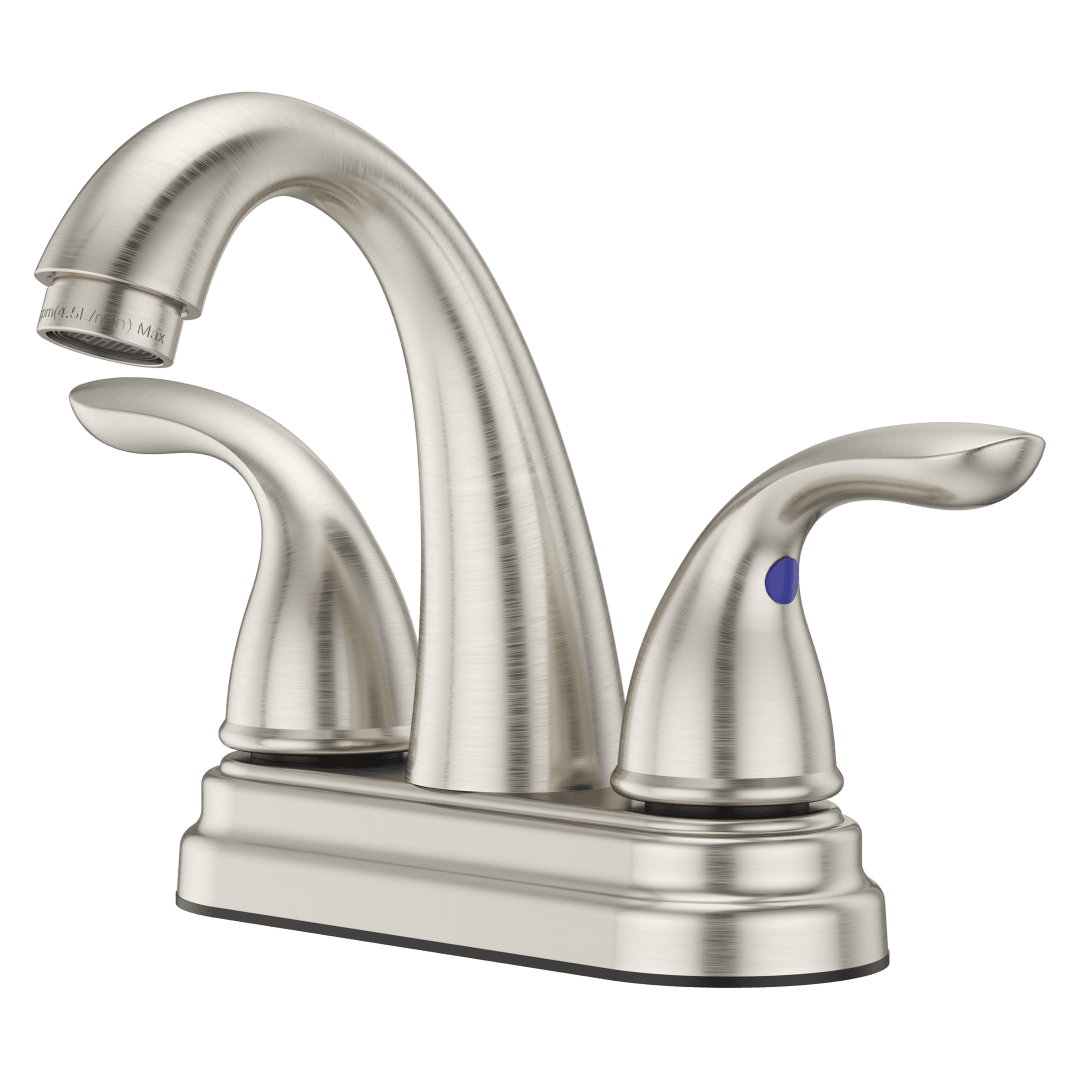 Pfirst Series 2-Handle 4" Centerset Bathroom Faucet in Brushed Nickel