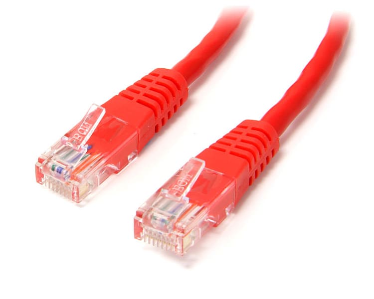 15 m Red Molded Cat5e UTP Patch Cable