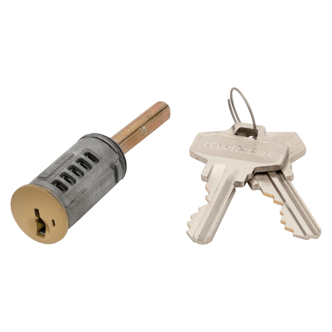 C-Keyway Cylinder for Low Profile Deadbolt in Polished Brass or Antique Brass Finish