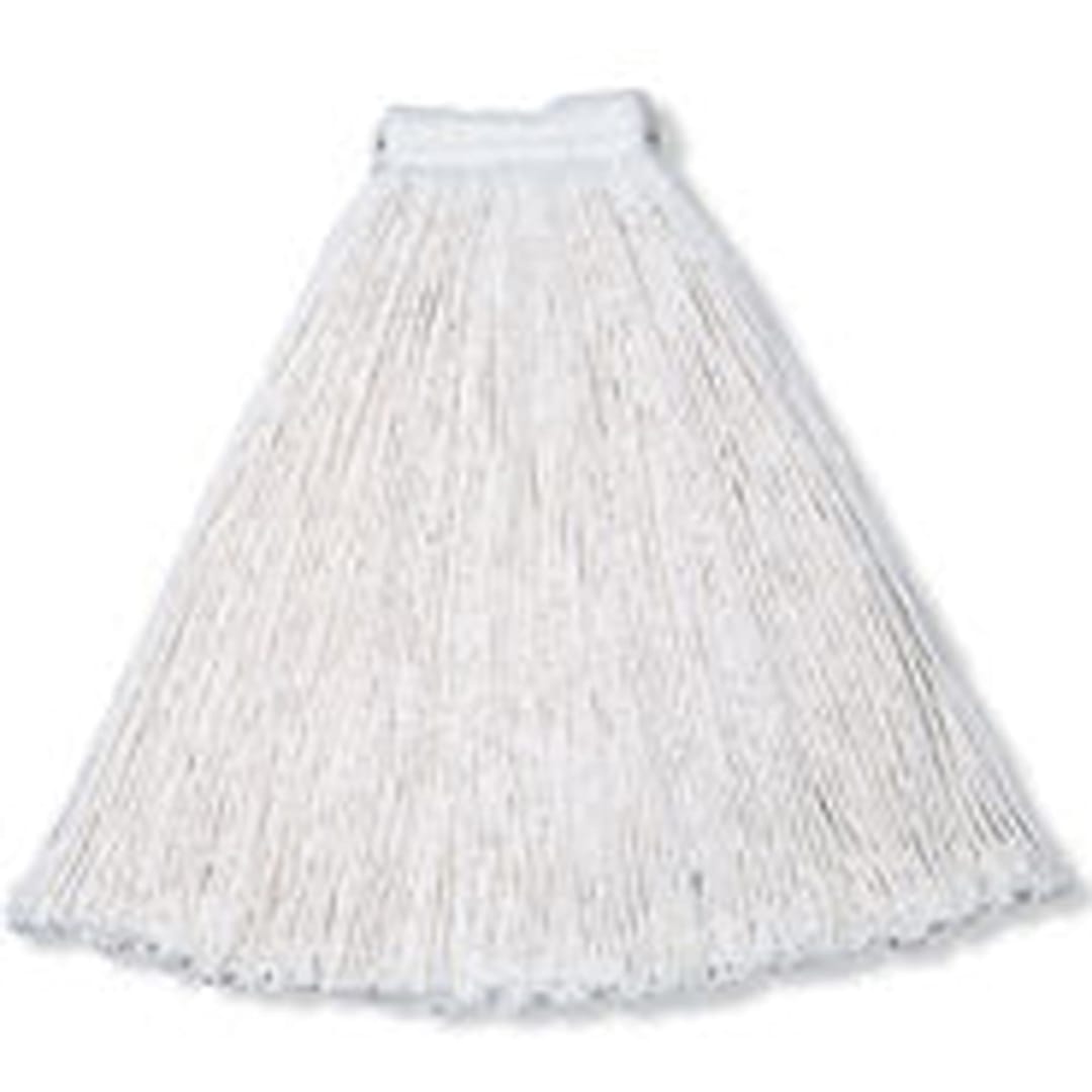 Rubbermaid Commercial Products Value Pro Small 16 OZ Cotton Wet Mop, 1" Headband, White