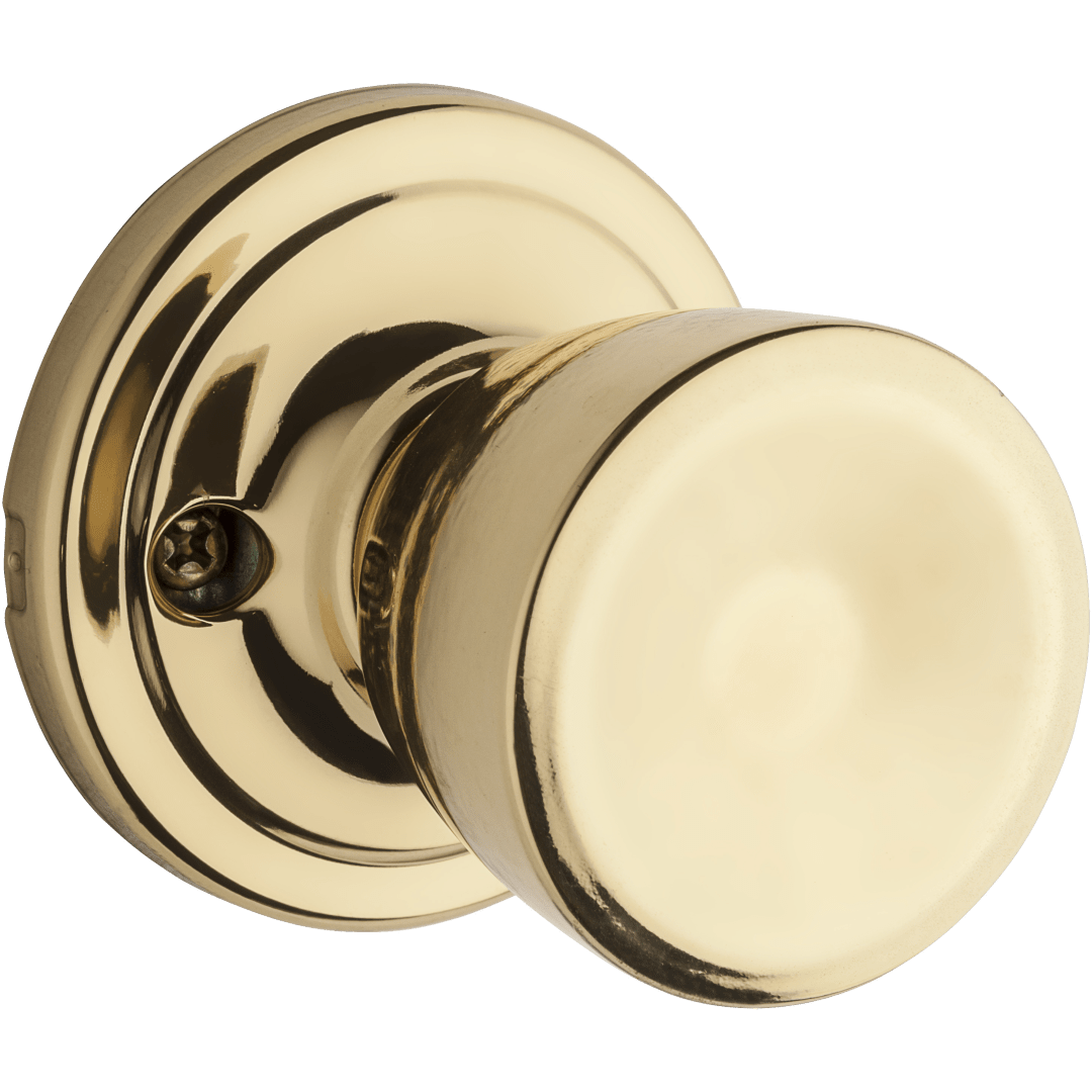 Abbey Dummy Doorknob in Polished Brass