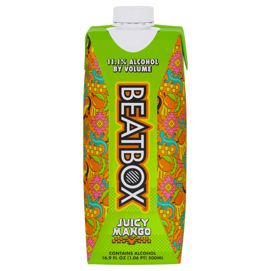 BeatBox Juicy Mango Wine Cocktail, 11.1% ABV, 500 mL Tetra Pak