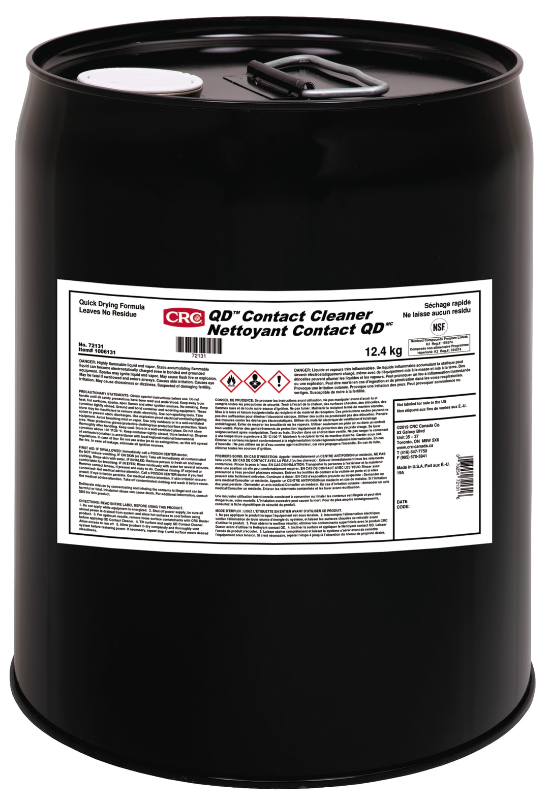 CRC QD Contact Cleaner (F/E) 1X12.4KG