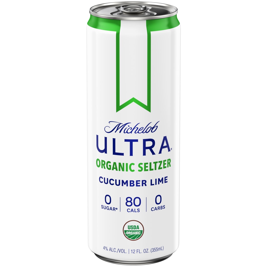 Michelob Ultra Organic Seltzer Cucumber Lime 12 oz Single CAN Sleek 4ABV