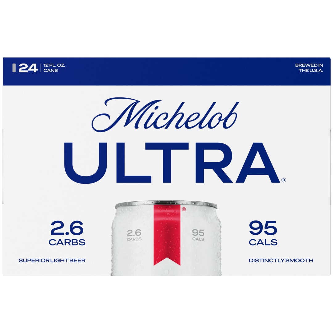 Michelob ULTRA Superior Light American Lager Beer 24 Pack, 12 fl oz Cans