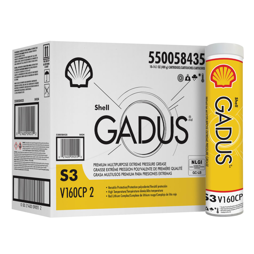 Shell Gadus S3 V160CP 2 Multipurpose Extreme Pressure Grease, 14.1 Ounce (Case of 10)