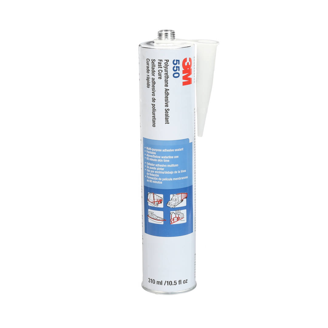 Adesivo Selante de Poliuretano de Cura Rápida 3M™ 550 – Cinza, Sachê de 310 ml
