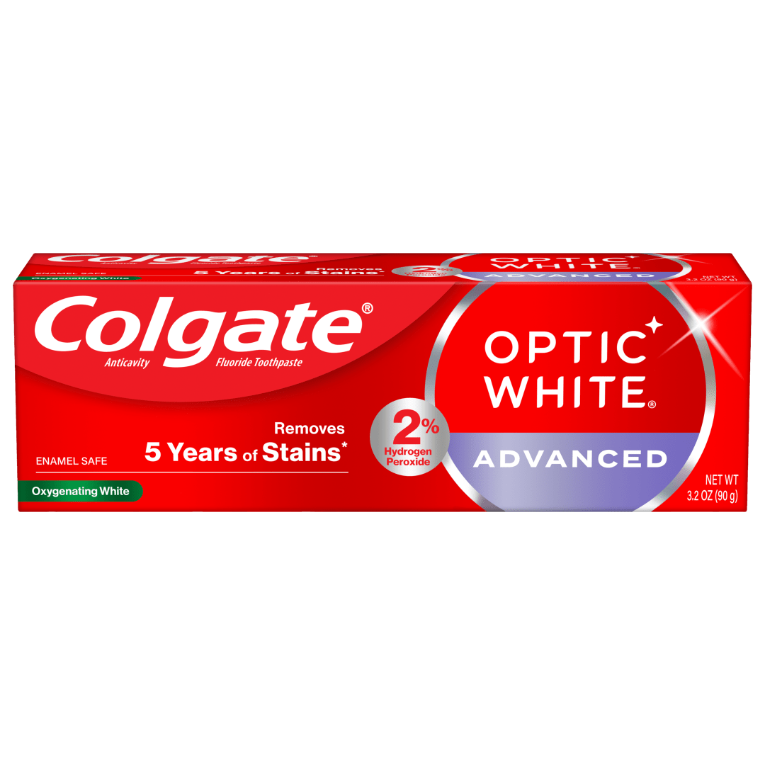 Colgate Optic White Advanced Hydrogen Peroxide Toothpaste, Oxygenating White