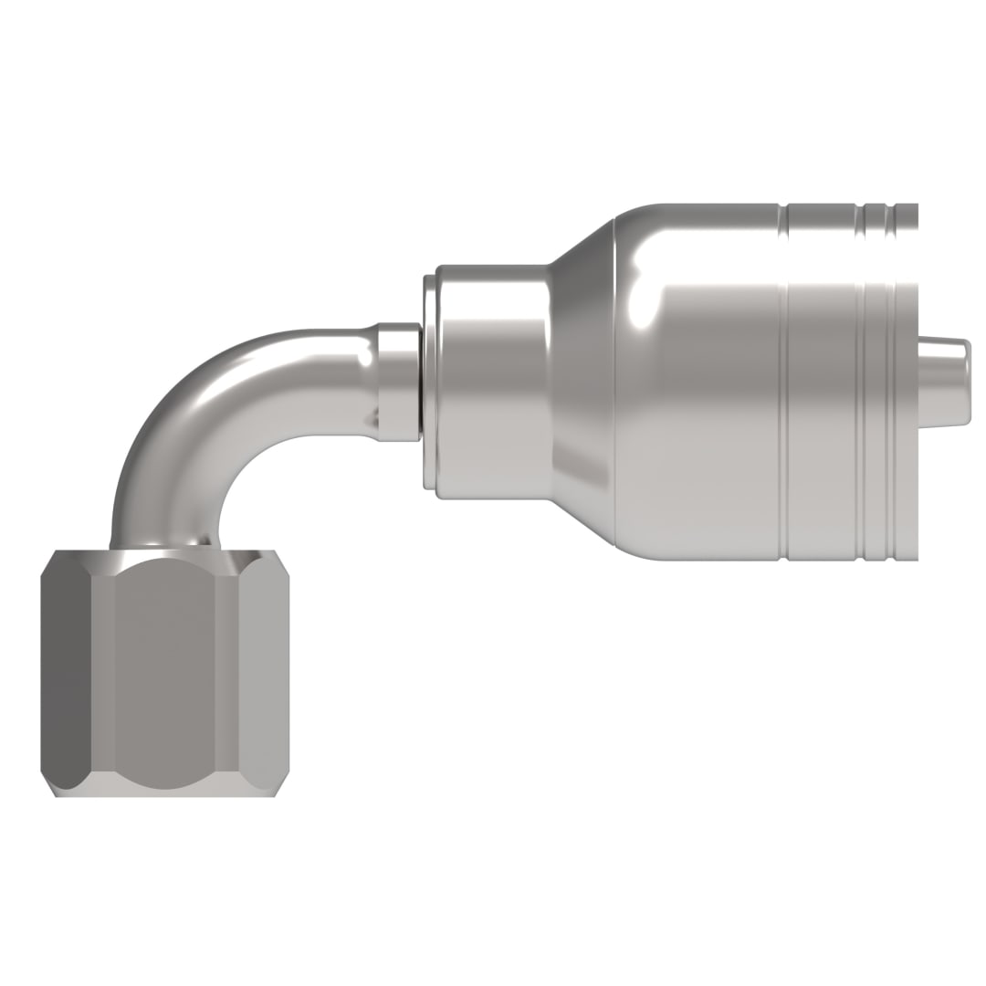 Aeroquip 1/4 FJIC 90d X 1/4 Hydraulic Hose Fitting