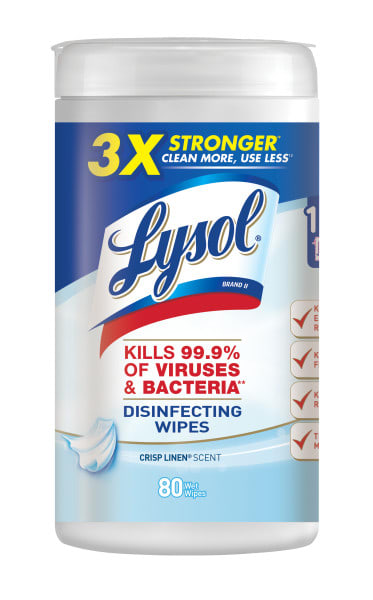 LYSOL® Disinfecting Wipes - Crisp Linen® 6/(80+30) ct.