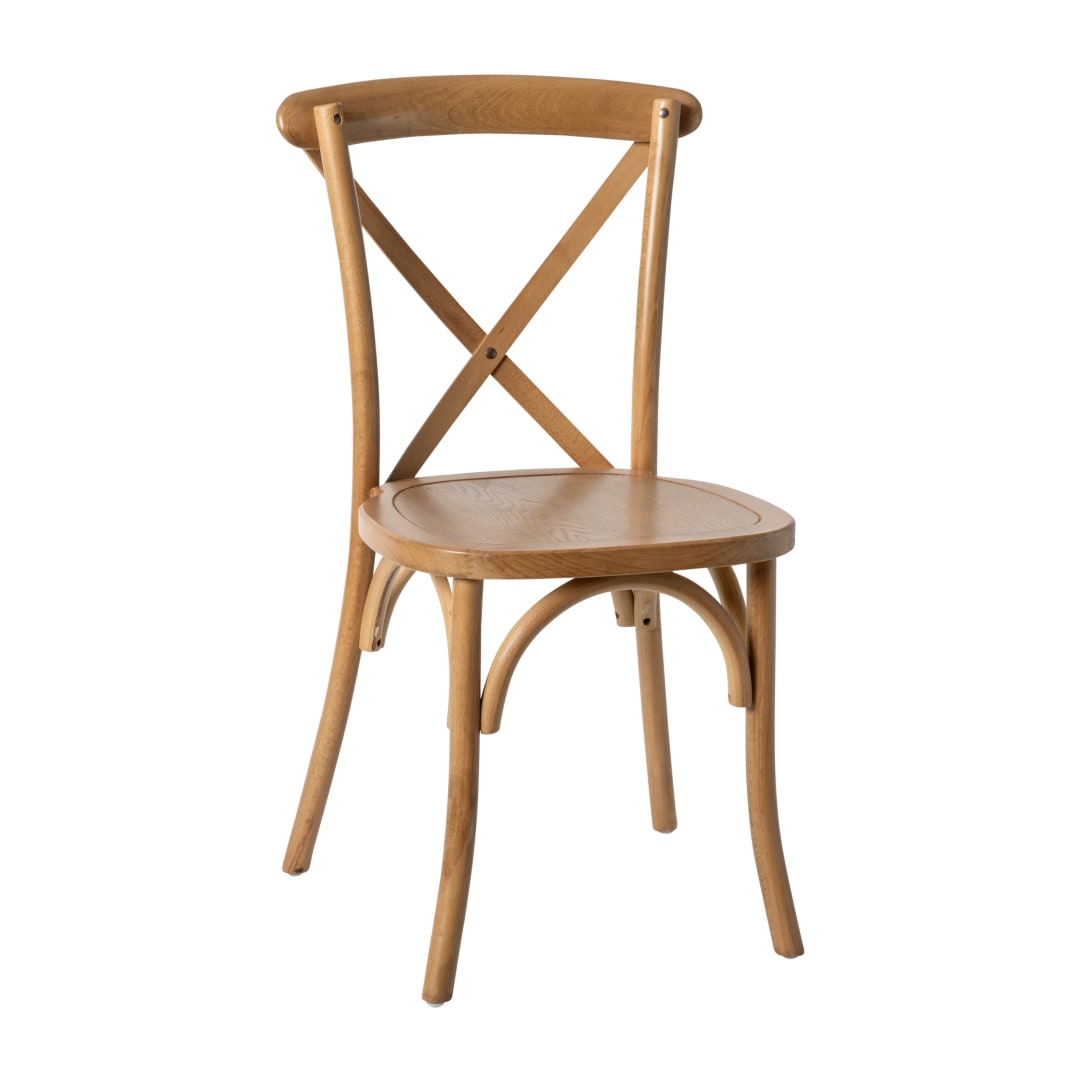 Advantage Hand Stained Light Brown X-Back Chair