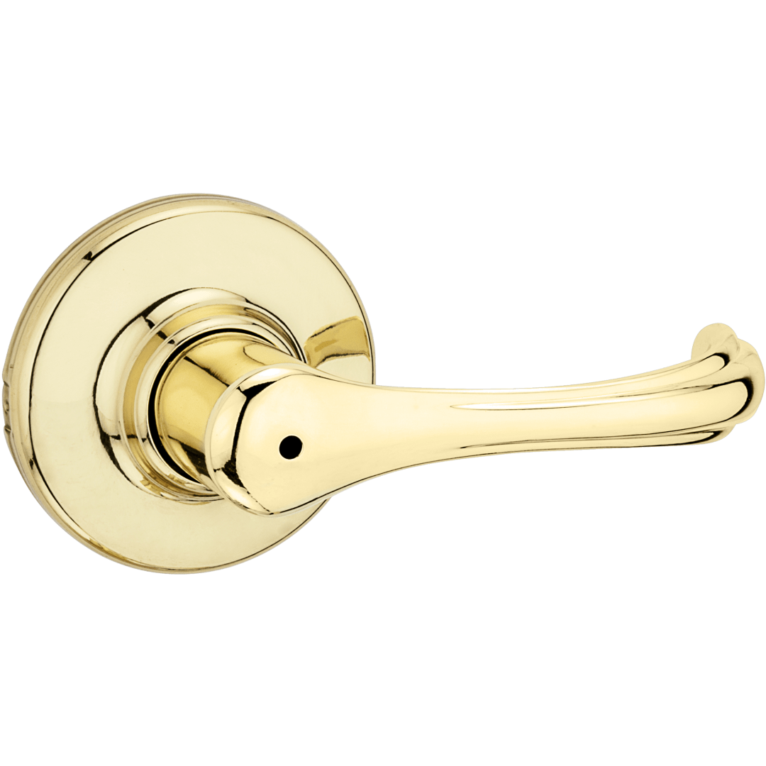 Dorian Bed/Bath Lever in Polished Brass