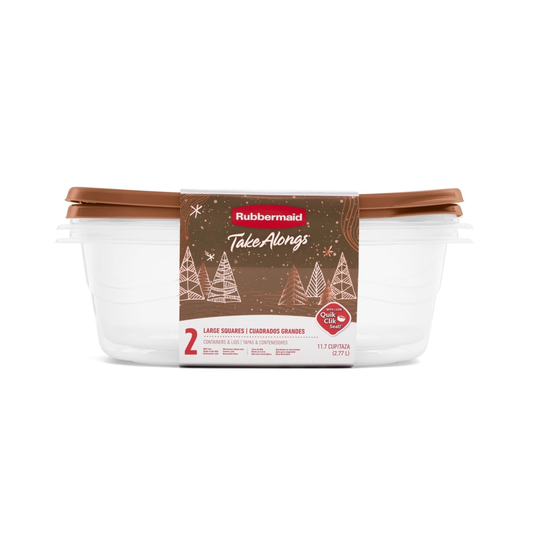 Rubbermaid TakeAlongs 11.7-Cup Food Storage Containers, Food Storage Containers with Lids, Meal Prep Containers, Limited-Edition Blue Spruce Green, 2-Pack