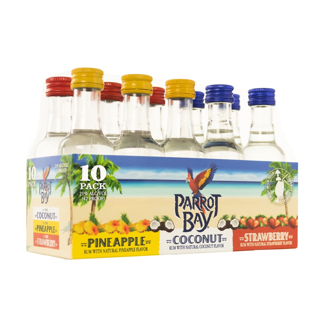 Parrot Bay Variety Rum 10 Pack 50ml 42 Proof