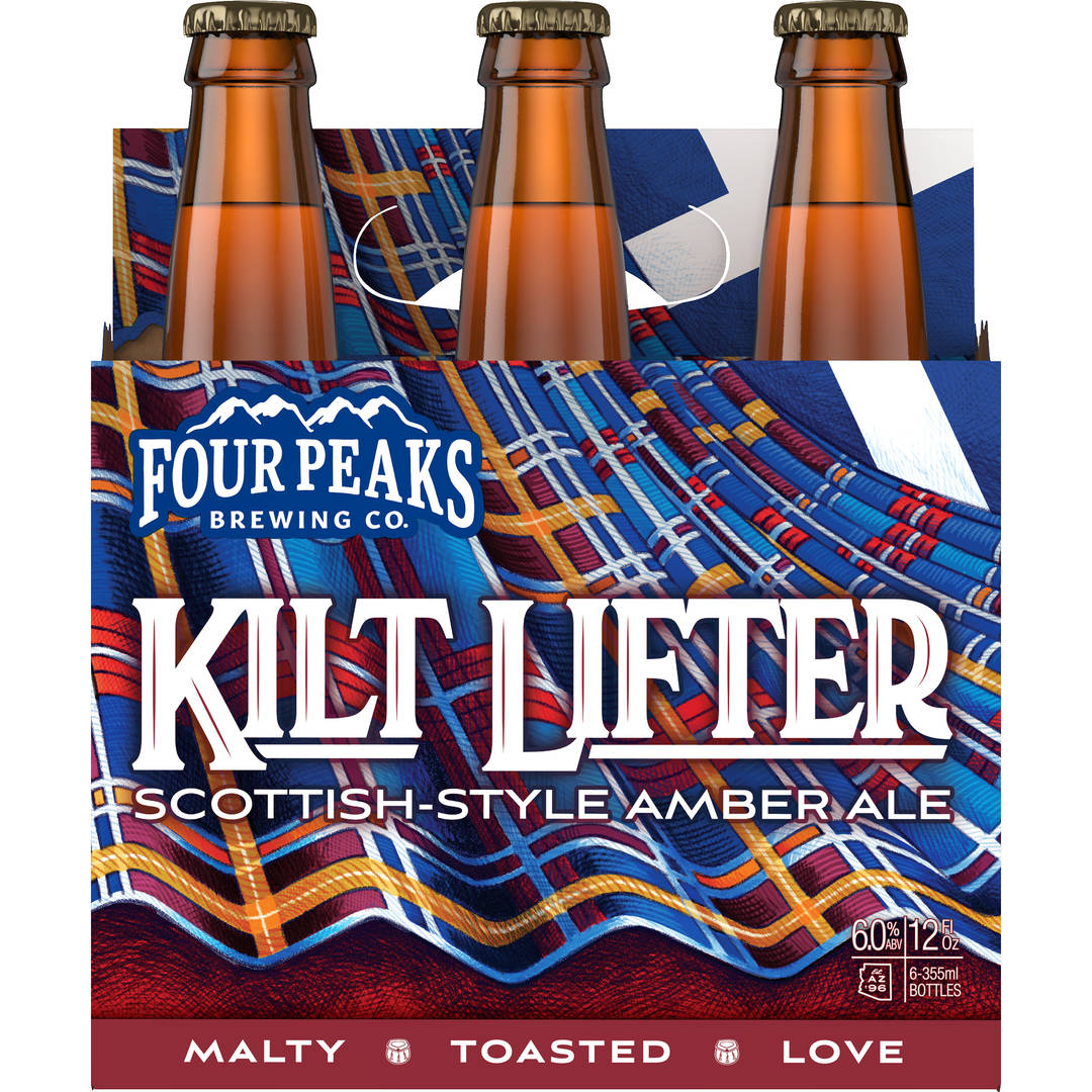 Four Peaks Kilt Lifter, 4x6 Pack tray, 12 oz. Bottles