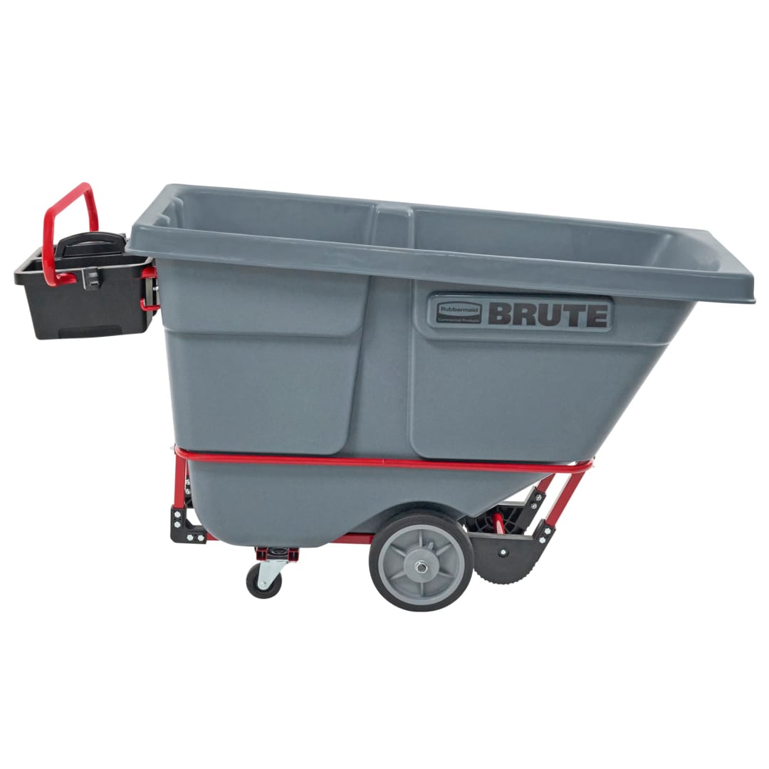 BRUTE Rotomolded Tilt Truck, 1.0 CY, Heavy Duty Plus, Gray