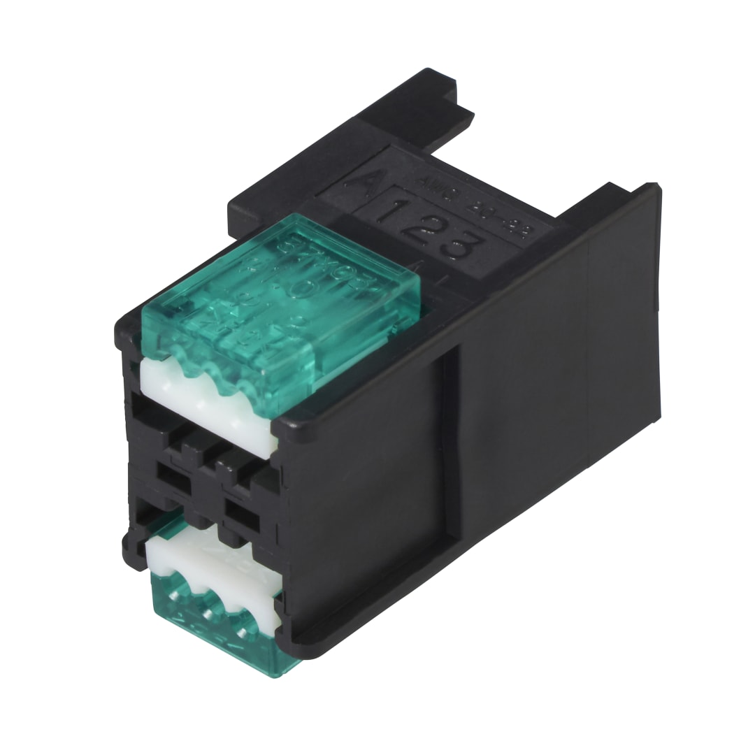 3M™ Mini-Clamp Buchsenstecker, Serie 373, 37306-2124-0W0 FL 100, Schwarz/Grün, 100 ea/Case