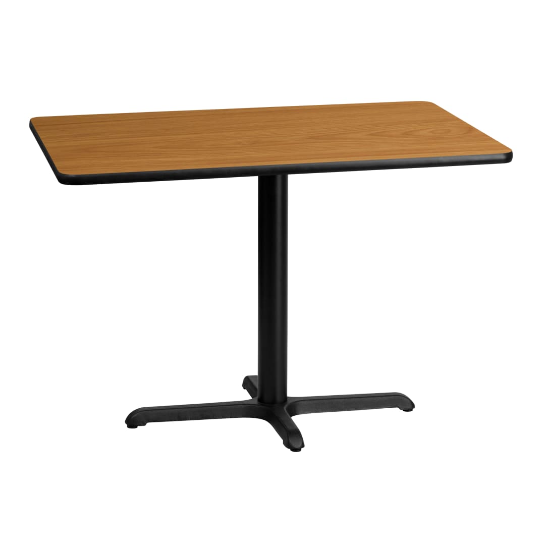 Graniss 30'' x 42'' Rectangular Natural Laminate Table Top with 23.5'' x 29.5'' Table Height Base