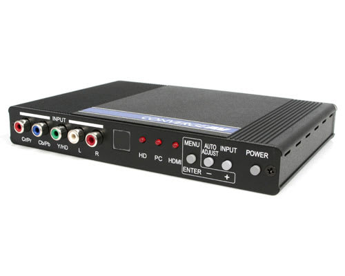 3 input Component/VGA to HDMI switcher scaler
