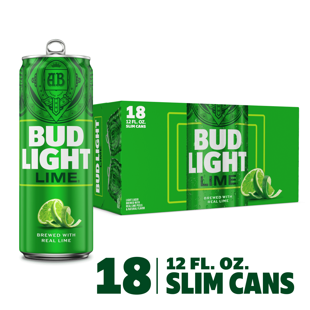 Bud Light Lime 18x12 oz Can Sleek Suitcase CARRIER - Aqueous Coating