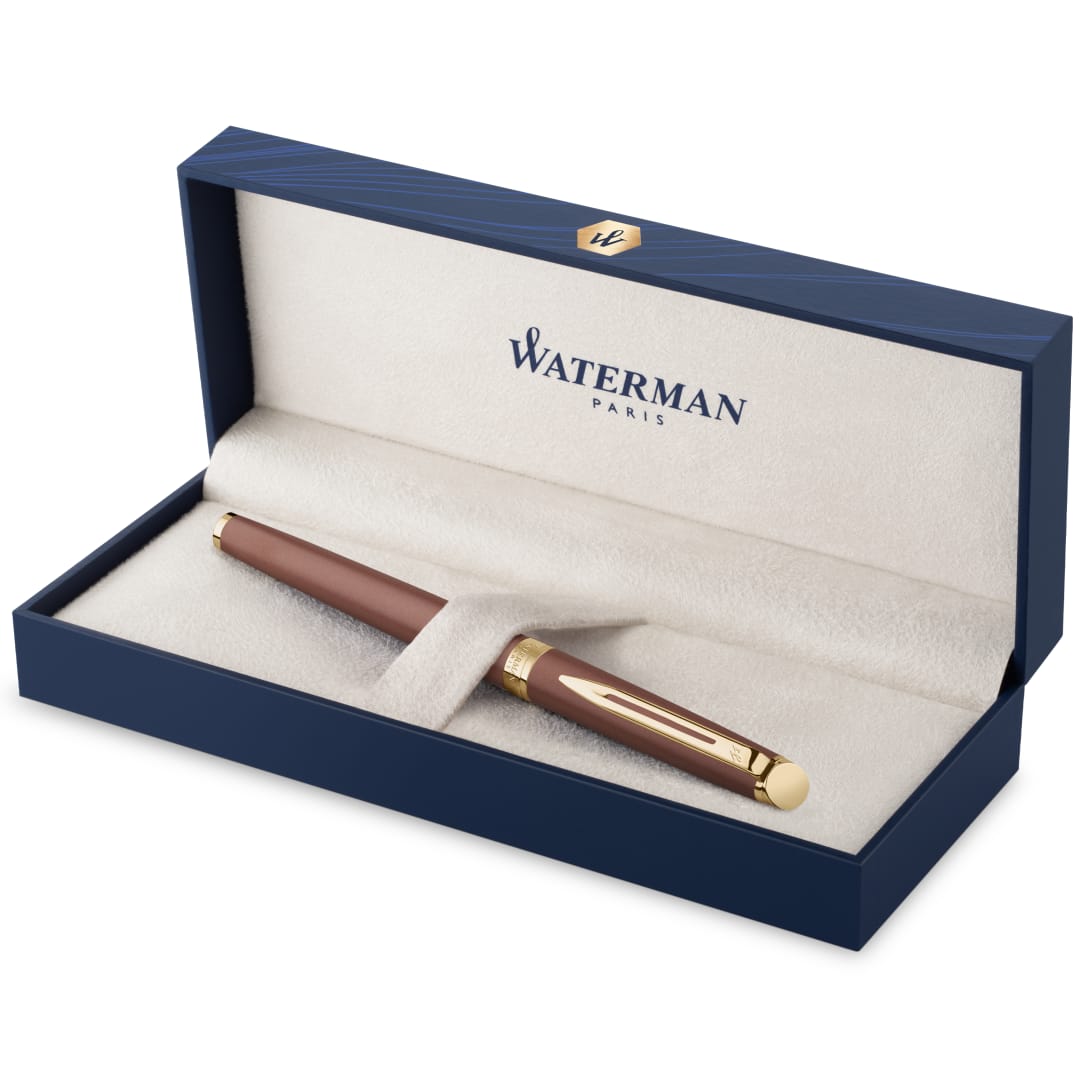 Waterman Hémisphère Pluma estilográfica | La Edición Discreta | Rojo cobre | plumín fino de acero inoxidable | estuche de regalo