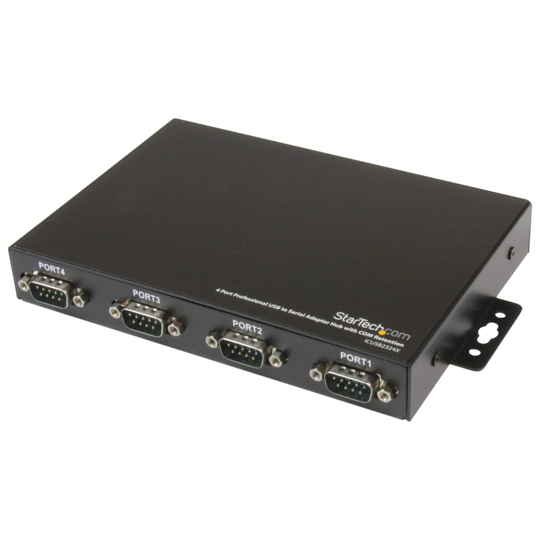 4 Port USB to RS232 Adapter with COM Retention