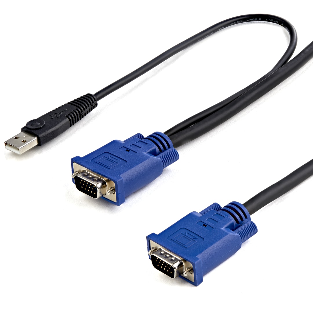 10 ft Ultra Thin PC USB VGA KVM Cable