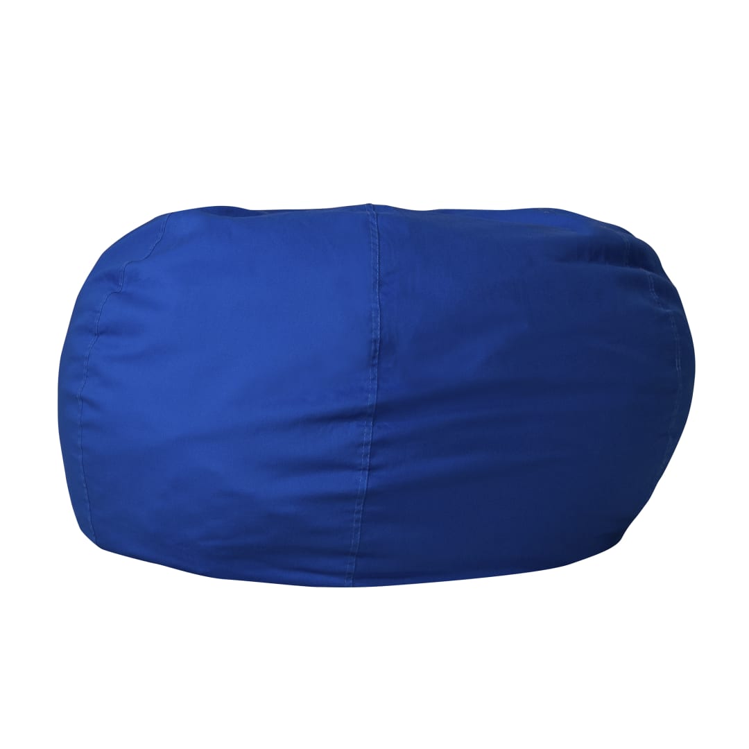 Duncan Oversized Solid Royal Blue Refillable Bean Bag Chair for All Ages