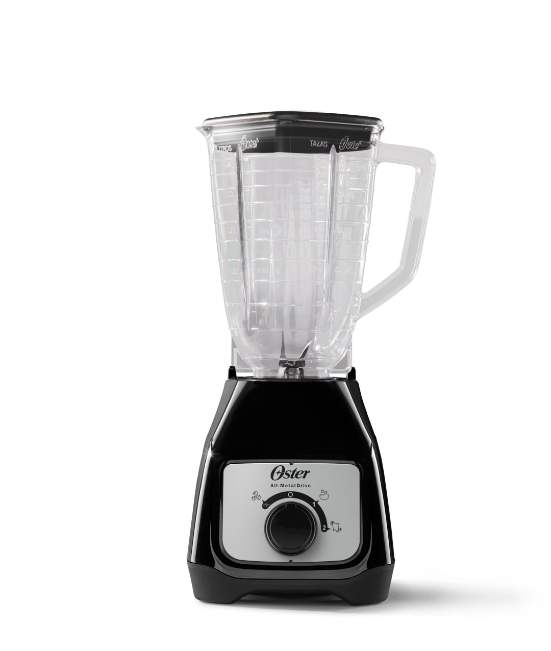 Oster® Licuadora, 2 Velocidades con Pulso, Vaso de Plástico, Capacidad de 1.25 Lt, Negro, BLSTKAPBRD