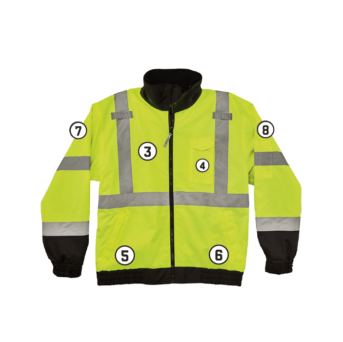 GloWear 8379 2-in-1 Hi-Vis Winter Bomber Jacket - Type R, Class 3