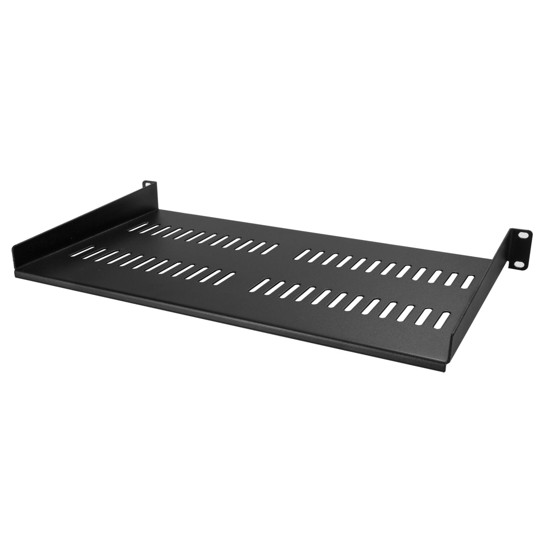 Vented Cantilever Shelf for Server Racks - 10 in. Depth - 1U
