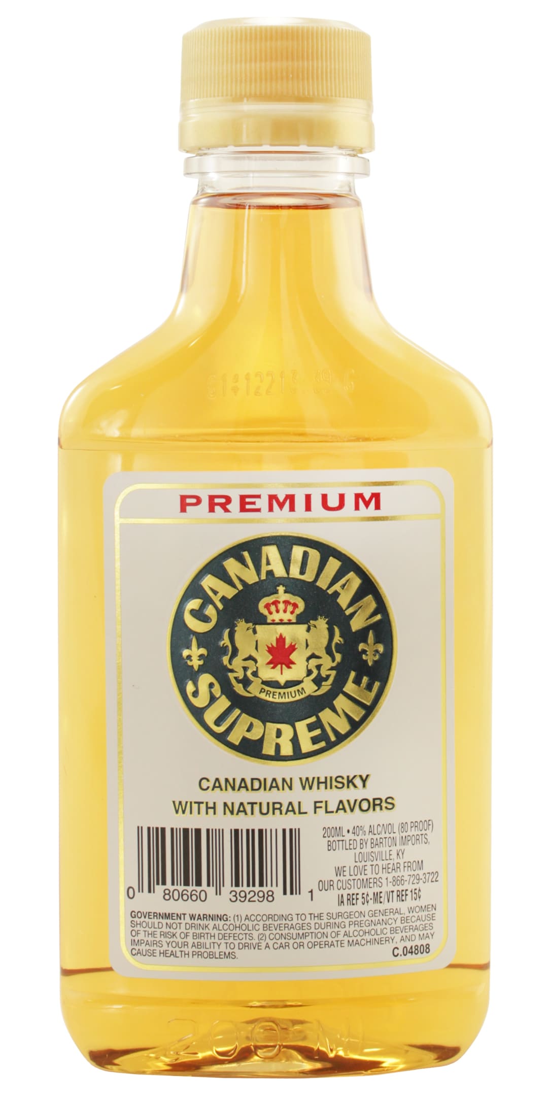 Canadian Supreme Canadian Whisky 200ml 80 Proof