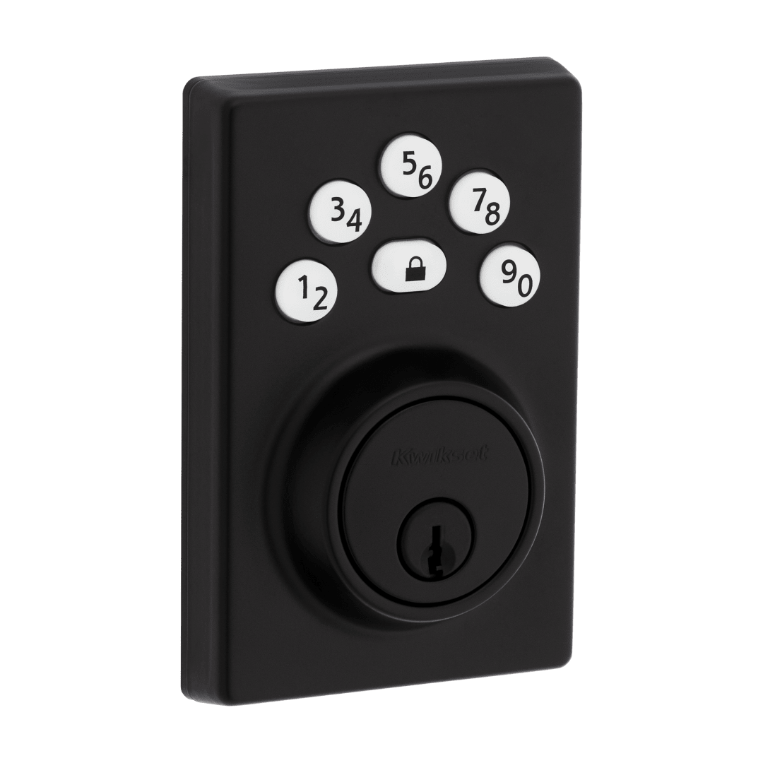 Kwikset Powerbolt 240 5-Button Keypad Matte Black Contemporary Electronic Deadbolt Door Lock