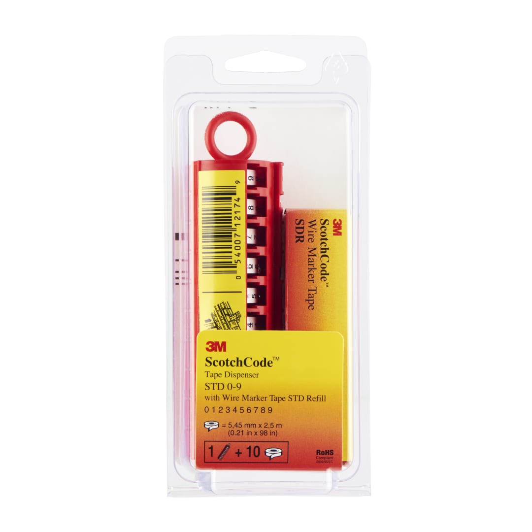 3M™ ScotchCode™ zariadenie na značenie drôtov STD-0-9 naplnené „0-9“