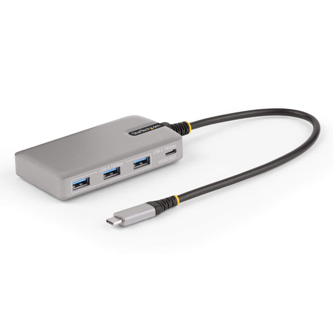4 Port USB-C Hub 3A, 1C DFP with DP Alt Pass-through, and US